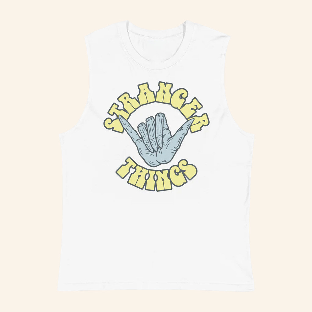Stranger Things Merch Stranger Things Skull Hands Muscle Top Gifts For Son