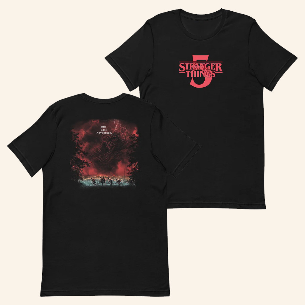 Stranger Things Merch Stranger Things Stranger Things Season 5 One Last Adventure T-Shirt