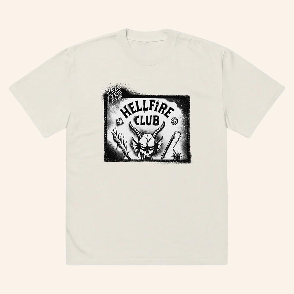 Stranger Things Merch Stranger Things T-Shirt Hellfire Lives Scribble Shirt Gift For Son