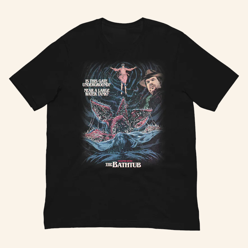 Stranger Things Merch Stranger Things x Butcher Billy Season 1 The Bathtub T-Shirt Him Gifts