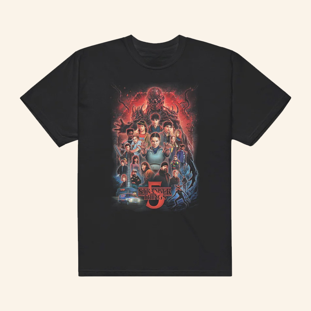 Stranger Things Merch Stranger Things x Kyle Lambert T-Shirt Season 5 Art Shirt Fans Gifts