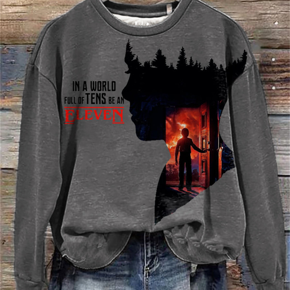 Stranger Things Merch Sweatshirt Hawkins Indiana Eleven Stranger Things Clothing Gifts