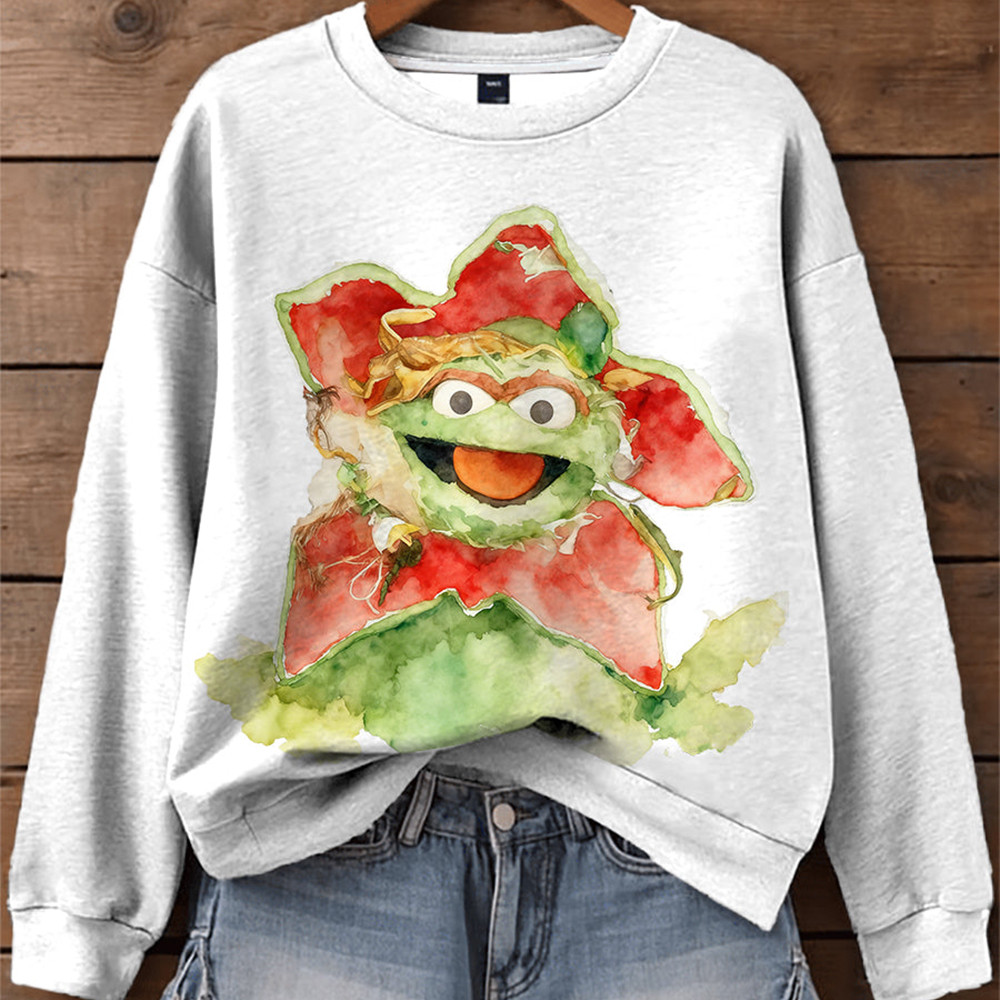 Stranger Things Merch Sweatshirt Kermit The Frog Stranger Things Apparel Xmas Gift Ideas