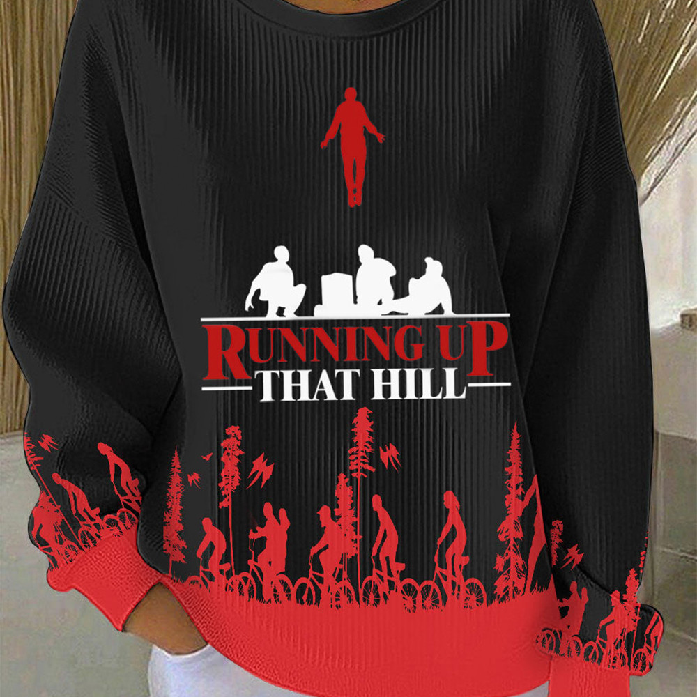 Stranger Things Merch Sweatshirt Running Up That Hill Stranger Things Apparel Gift Ideas