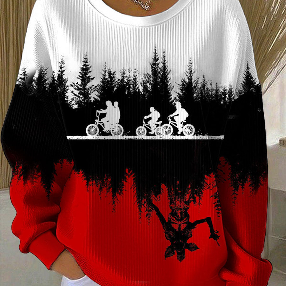 Stranger Things Merch Sweatshirt The Upside Down Stranger Things Apparel Xmas Gifts For Her