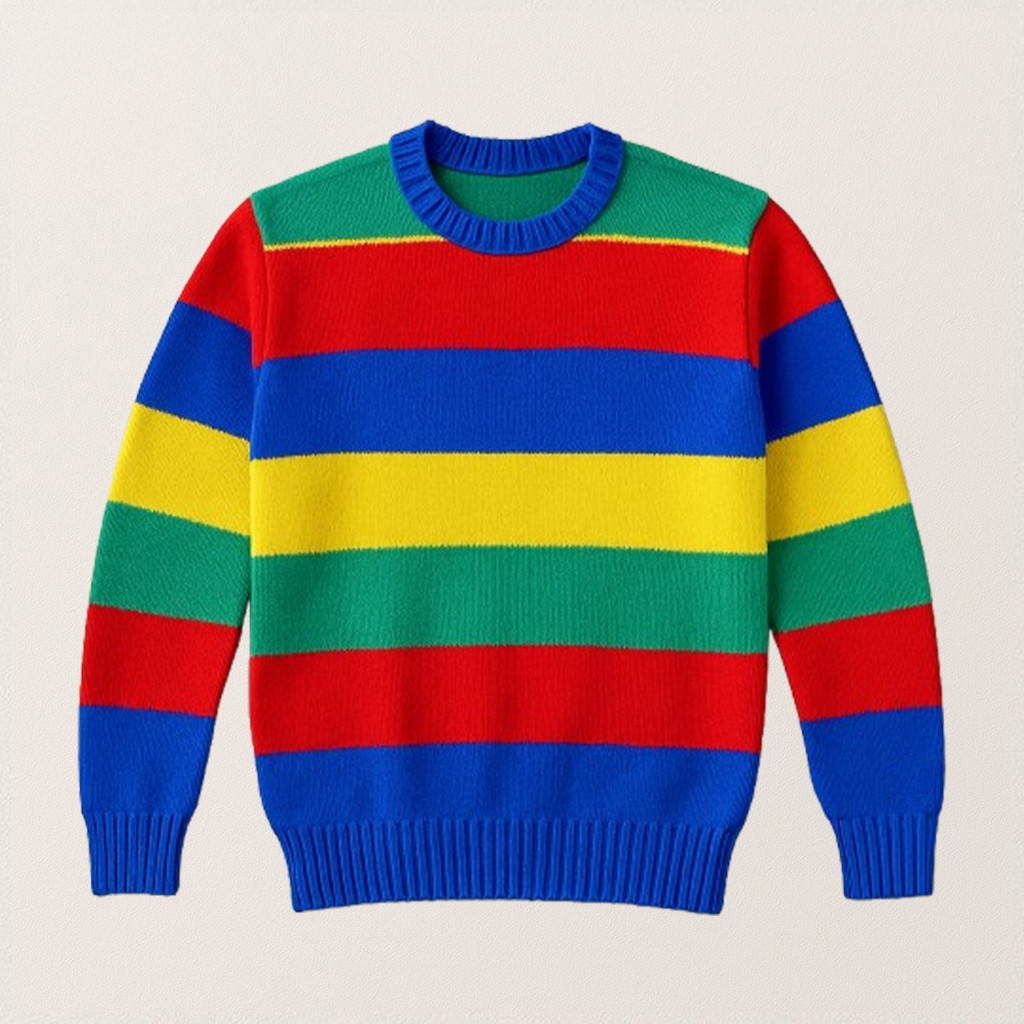 Stranger Things Season 5 Jake Connelly Striped Ugly Sweater Stranger Things Merch Son Gifts