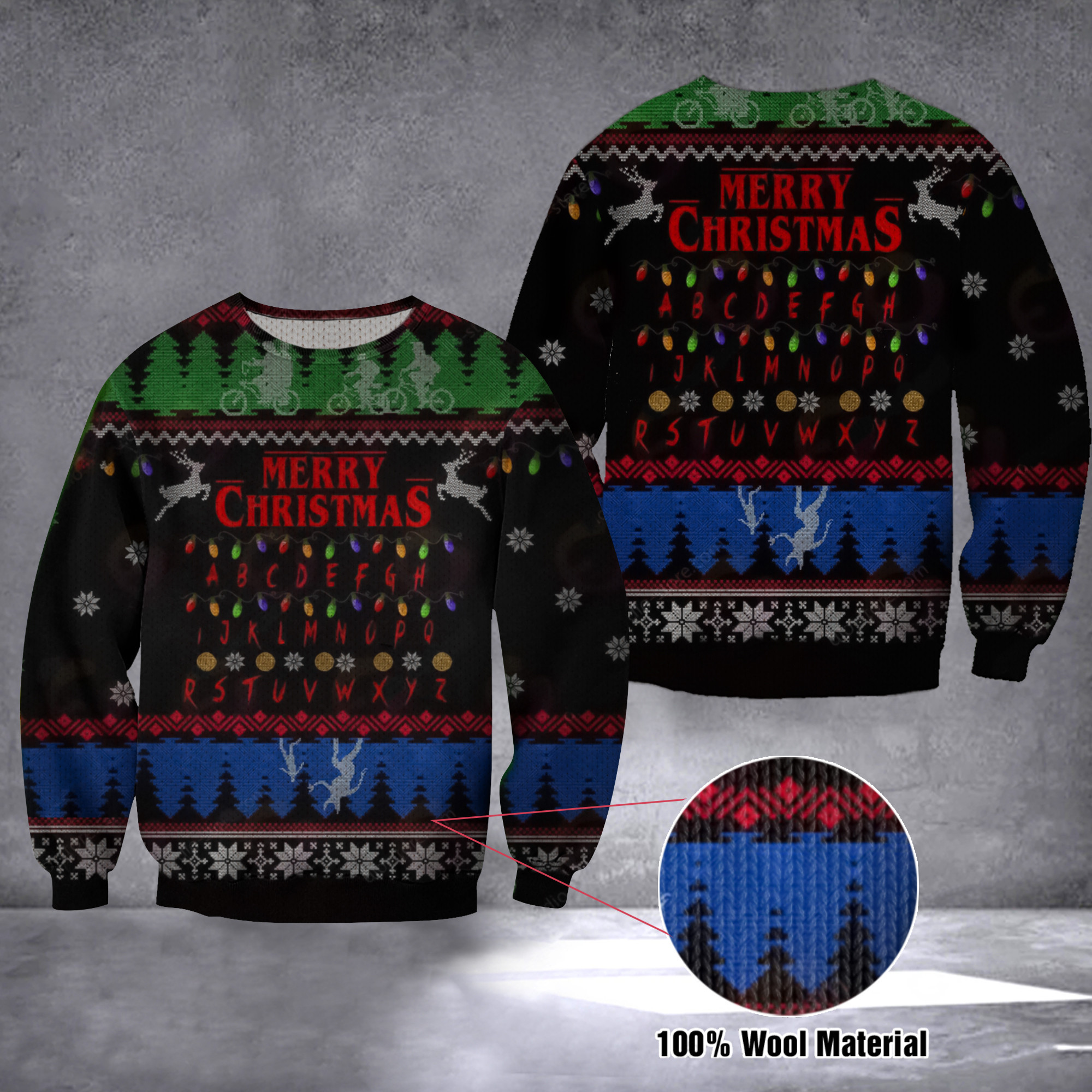 Stranger Things Ugly Christmas Sweater Clothing Best Stranger Things Christmas Gifts