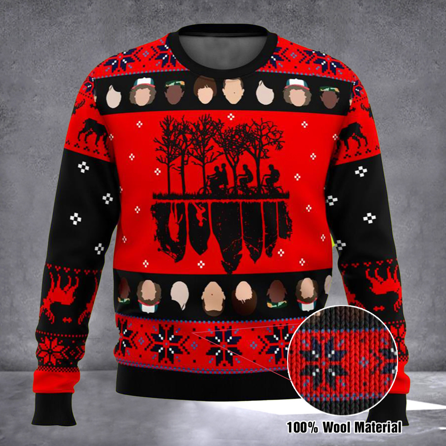 Stranger Things Ugly Christmas Sweater Stranger Things Clothing For Fan Gifts