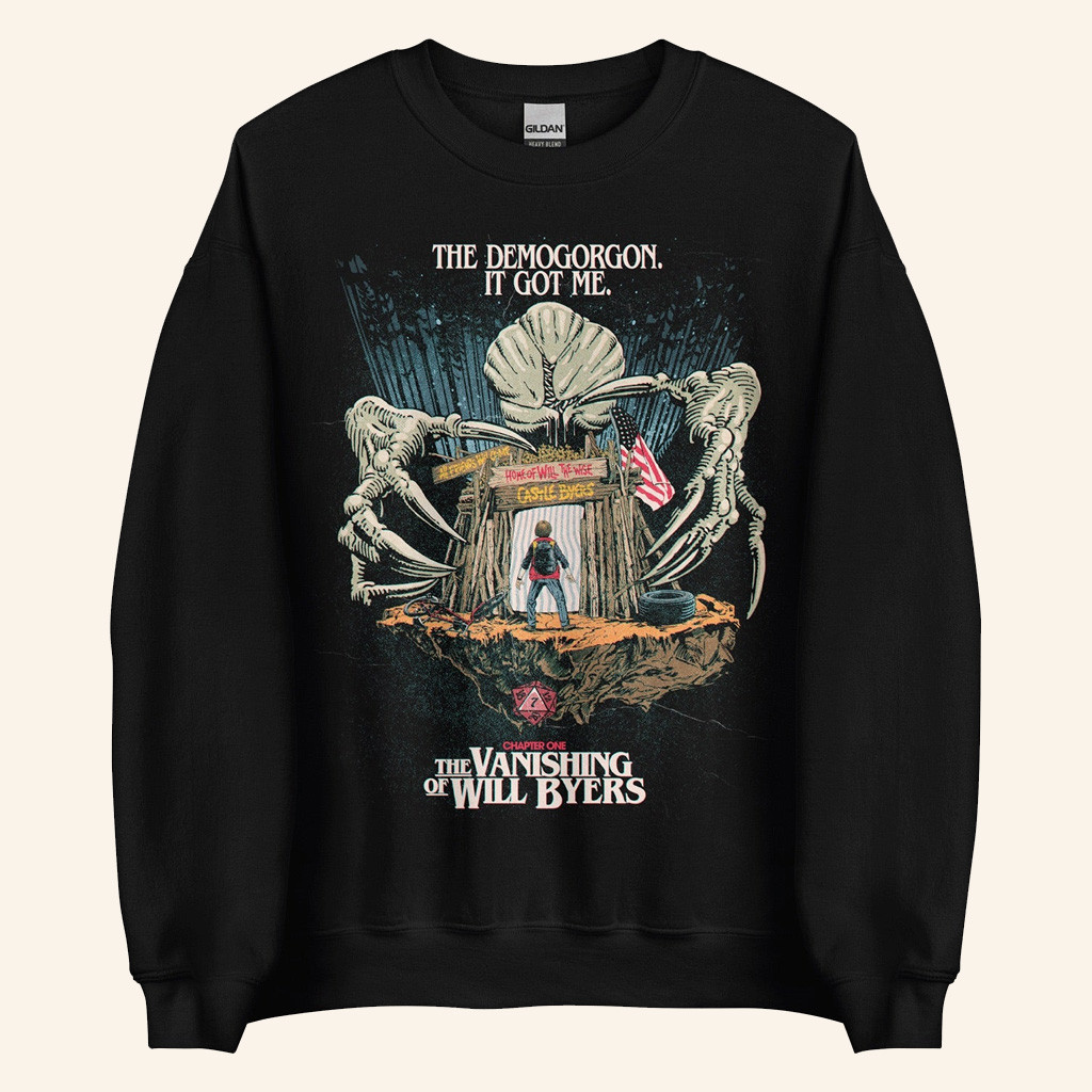 Stranger Things Will Byers Merch ST S1 X Butcher Billy Vanishing Of Will Byers Sweatshirt Fan Gifts