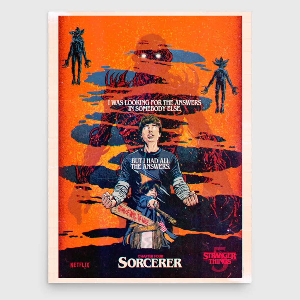 Stranger Things Will Byers Merch ST S5 x Butcher Billy Sorcerer Poster Home Decor Gifts