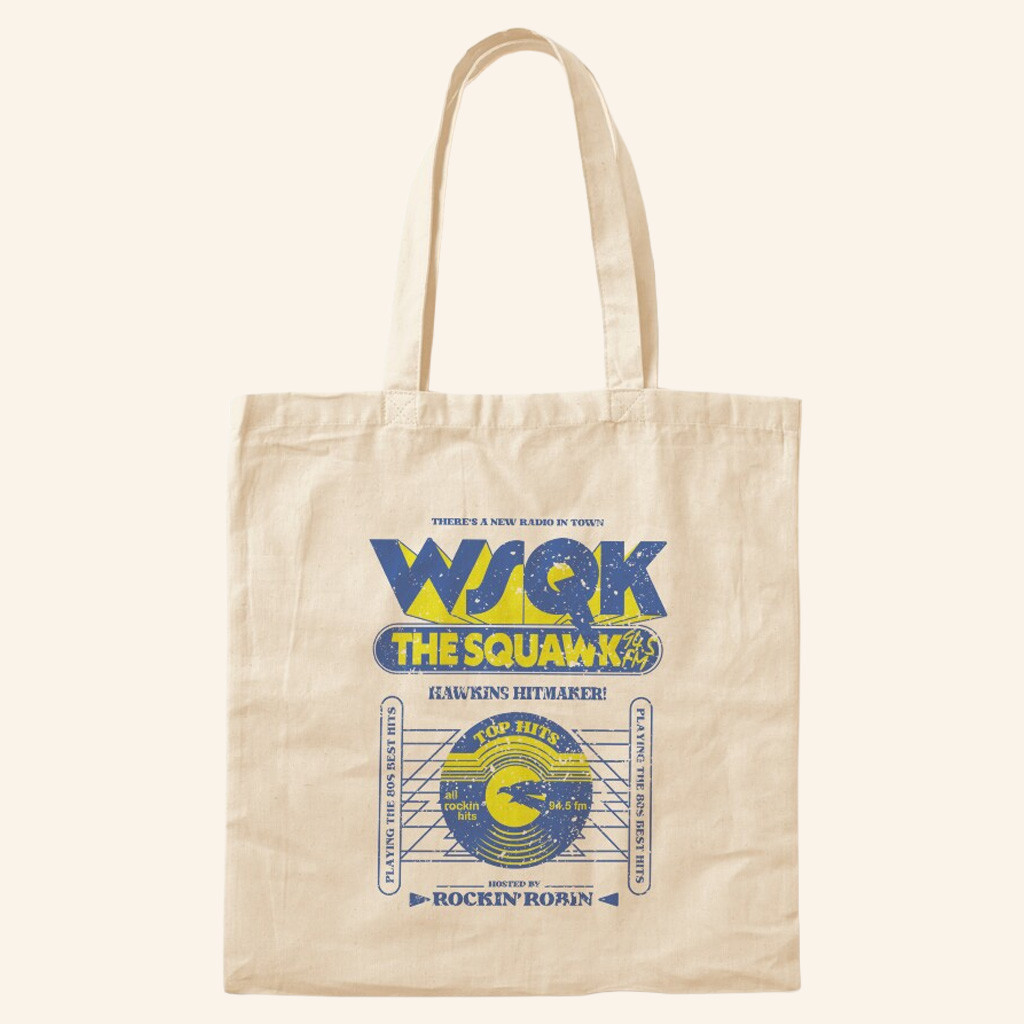 Stranger Things WSQK Merch The Squawk 94 5 Tote Bag Gifts For Besties