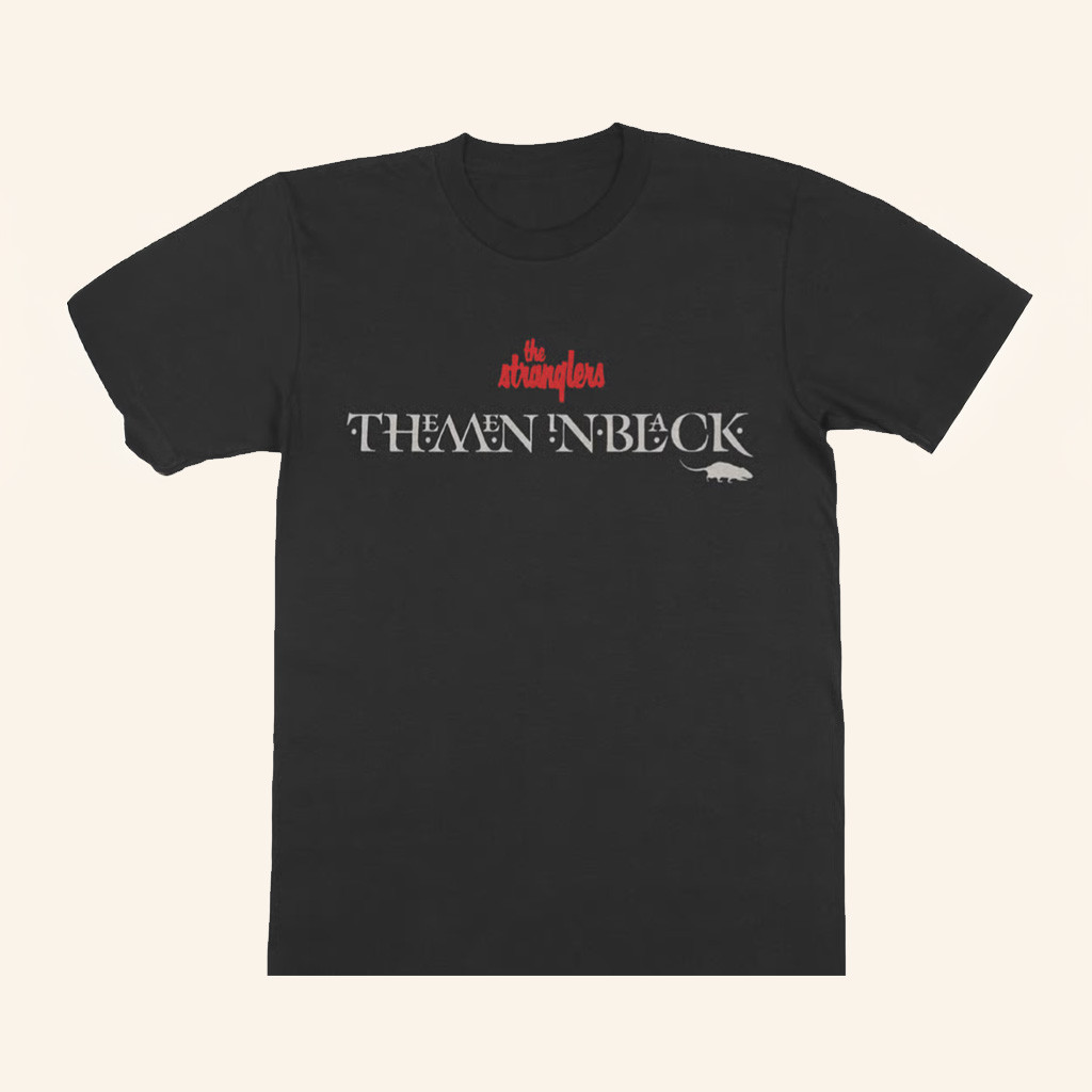 Stranglers Merch Men In Black Red Logo T-Shirt Xmas Gift Ideas For Rock Fans