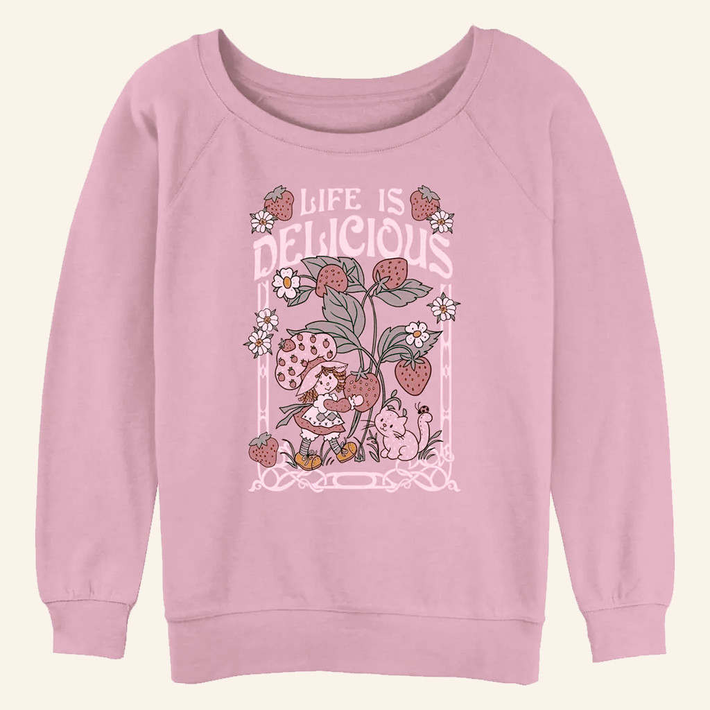 Strawberry Shortcake Merch Strawberry Shortcake Life Is Delicious Poster Sweatshirt Her Gifts