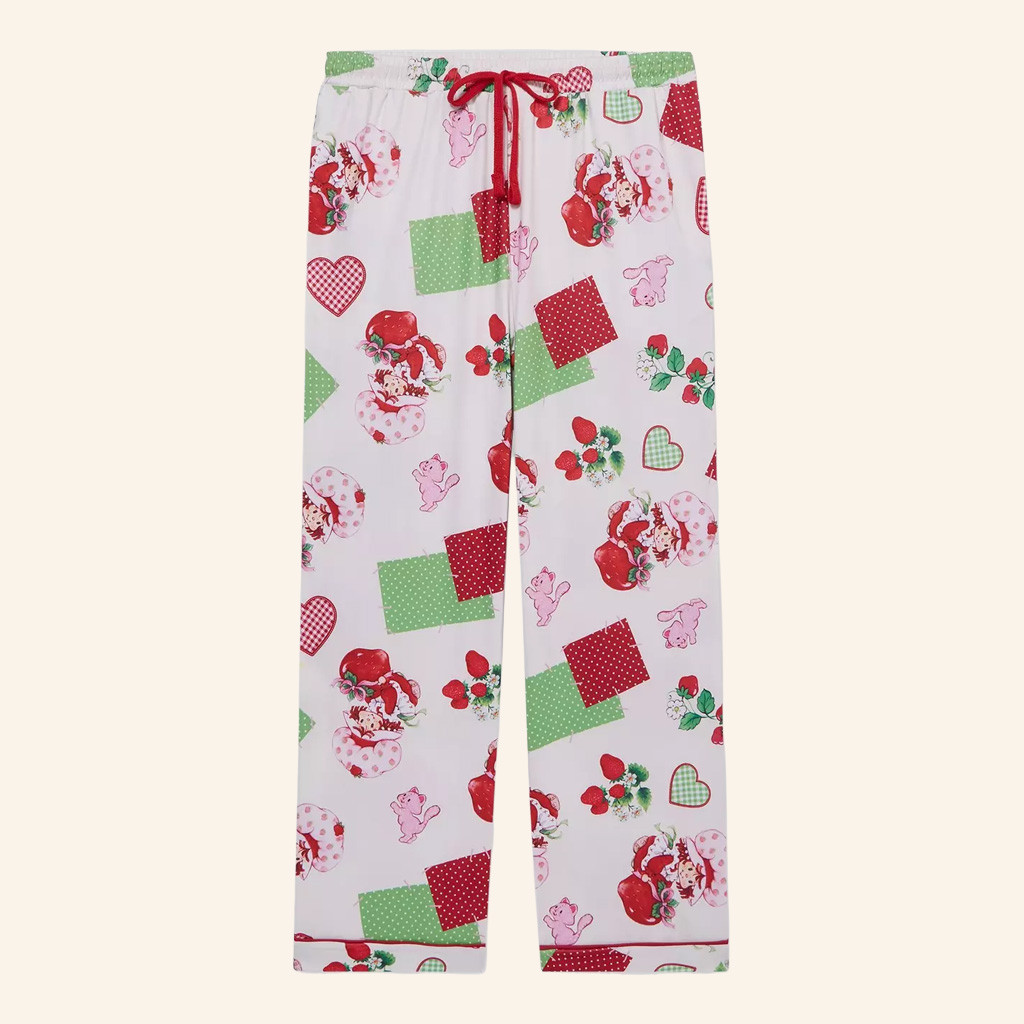 Strawberry Shortcake Merch Strawberry Shortcake Patchwork Strawberry Hearts Sweatpants Strawberry Shortcake Merch Strawberry Shortcake Patchwork Strawberry Hearts Sweatpants
