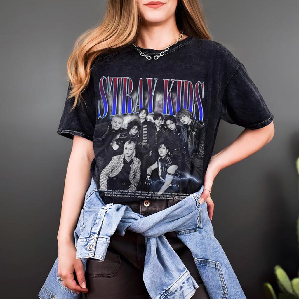 Stray Kids Domiate Mineral Wash Shirt Stray Kids Domiate World Tour T-Shirt Stray Kids Merch Stray Kids Domiate Mineral Wash Shirt Stray Kids Domiate World Tour T-Shirt Stray Kids Merch