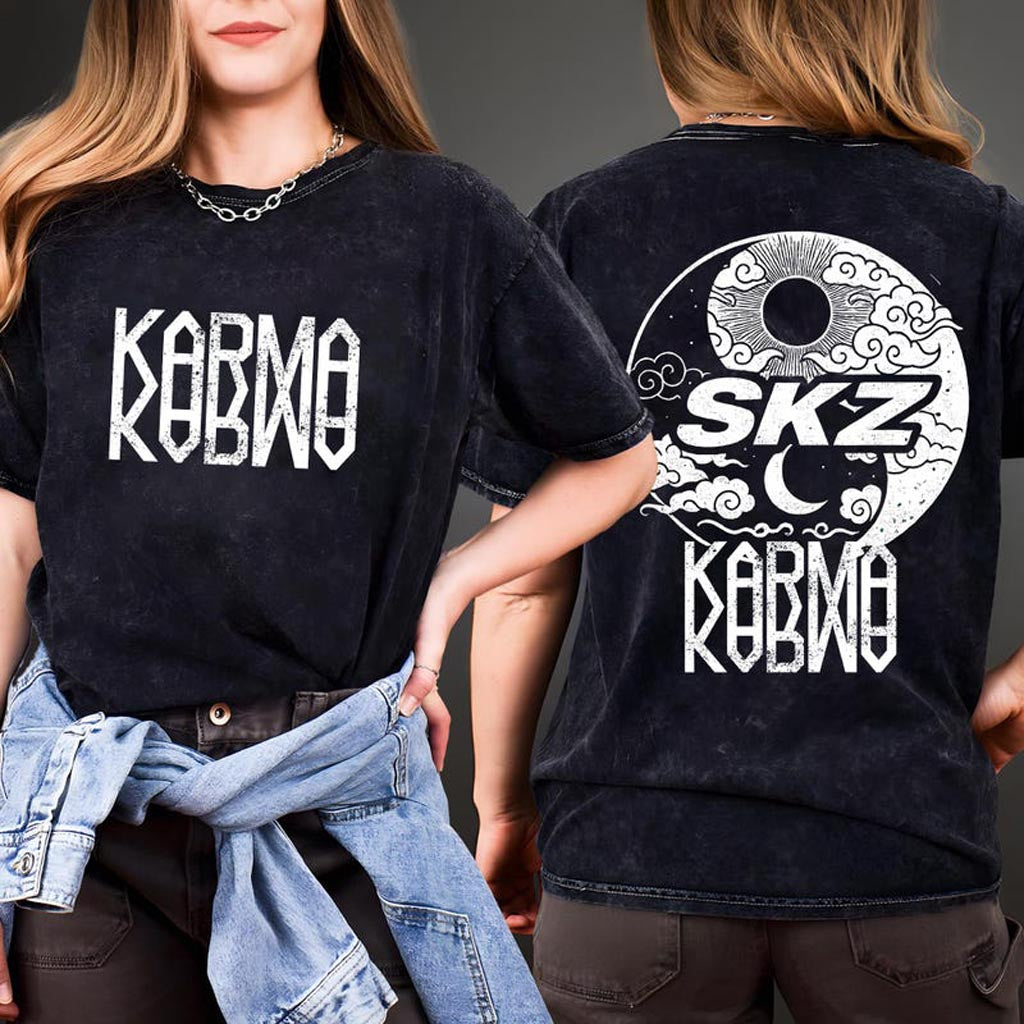 Stray Kids Domiate Mineral Wash Shirt Stray Kids Karma Mineral T-Shirt Stray Kids Merch Stray Kids Domiate Mineral Wash Shirt Stray Kids Karma Mineral T-Shirt Stray Kids Merch