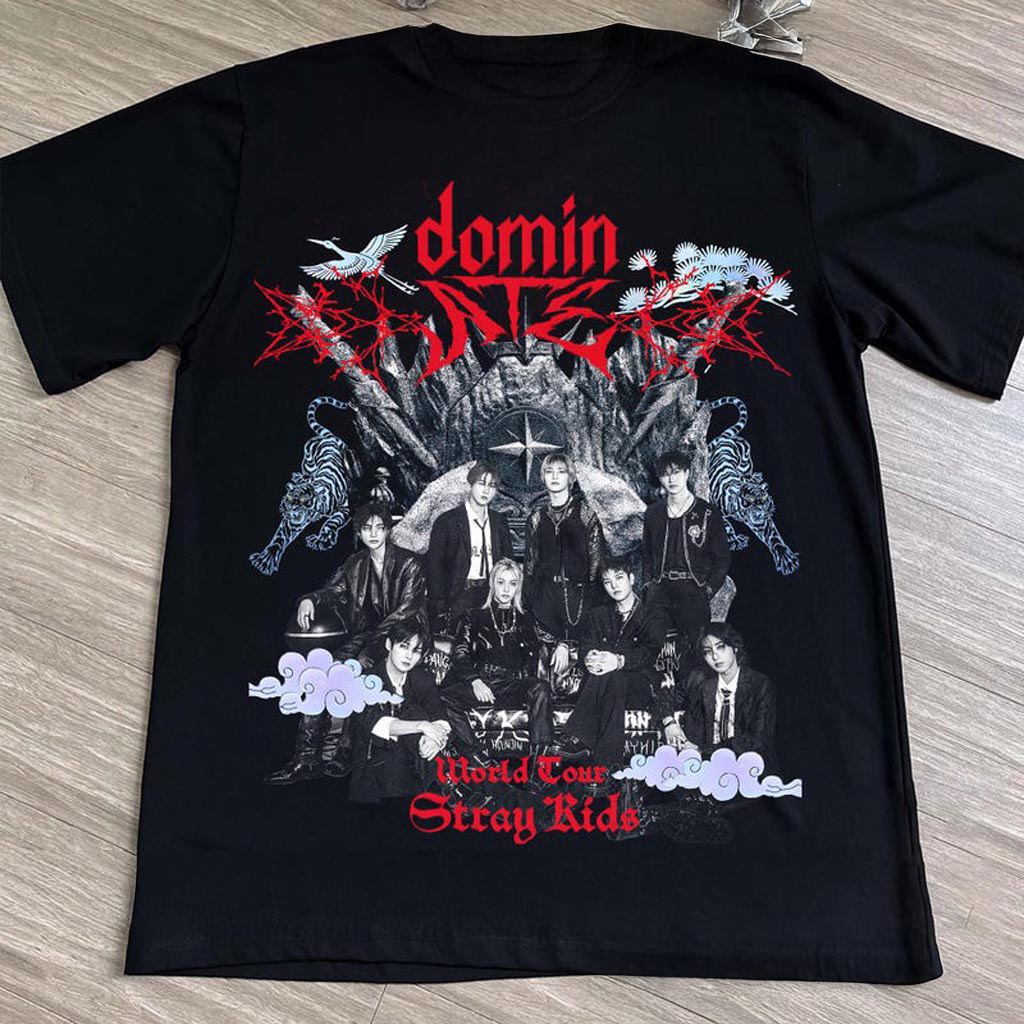 Stray Kids Domiate World Tour T-shirt Stray Kids World Tour Hoodie Stray Kids King Giant Stray Kids Domiate World Tour T-shirt Stray Kids World Tour Hoodie Stray Kids King Giant