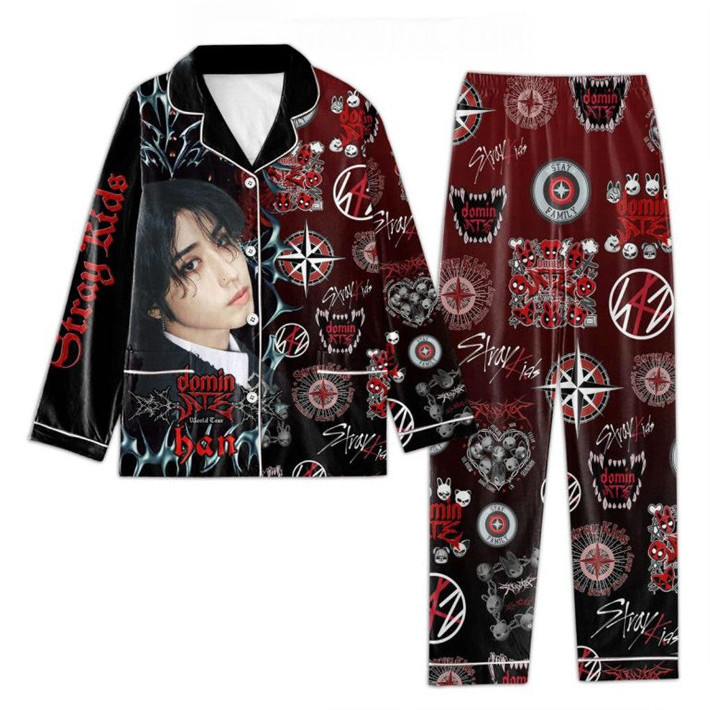 Stray Kids Dominate World Tour 2025 Pajamas Set Stray Kids Merch Gifts For Her Stray Kids Dominate World Tour 2025 Pajamas Set Stray Kids Merch Gifts For Her