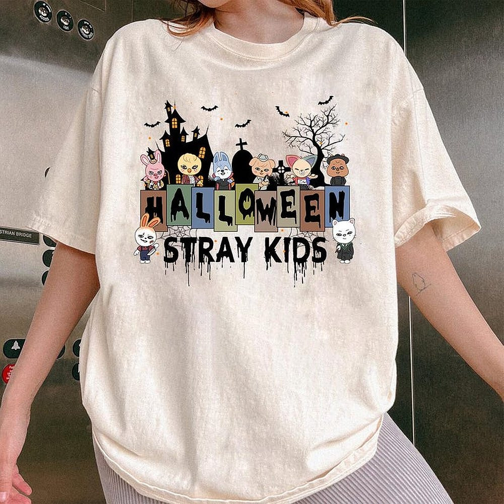 Stray Kids Halloween T-Shirt Skzoo Members Merch Ideal Gift For Music Lovers