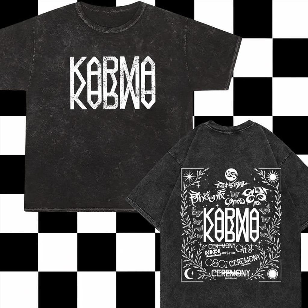 Stray Kids Karma TrackList Mineral Wash Shirt Stray Kids Domiate Mineral Merchandise Stray Kids Karma TrackList Mineral Wash Shirt Stray Kids Domiate Mineral Merchandise