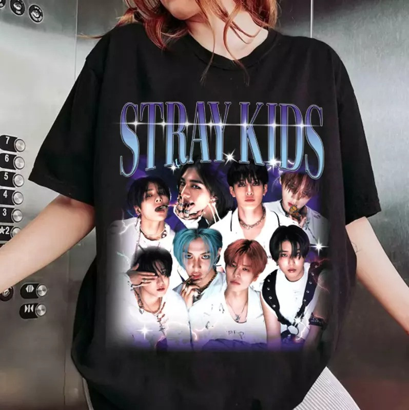Stray Kids Kpop Shirt Stray Kids ROCK-STAR Album T-Shirt Gifts For Fans