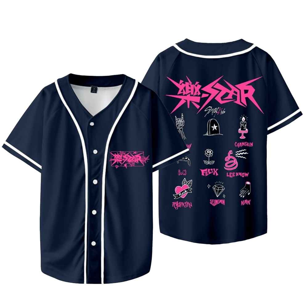 Stray Kids Merch New Star Album SKZ Baseball Jacket Gifts For Music Fans Gift for Dad Stray Kids Merch New Star Album SKZ Baseball Jacket Gifts For Music Fans Gift for Dad