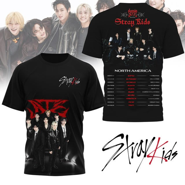 Stray Kids North America Tour Merch 2025 T-Shirt Best Gifts For Fans