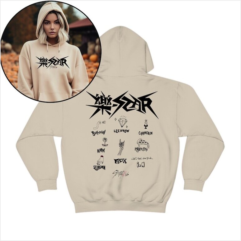 Stray Kids Rock-Star Album Hoodie Stray Kids -Star Gifts For Sister Merch Apparel