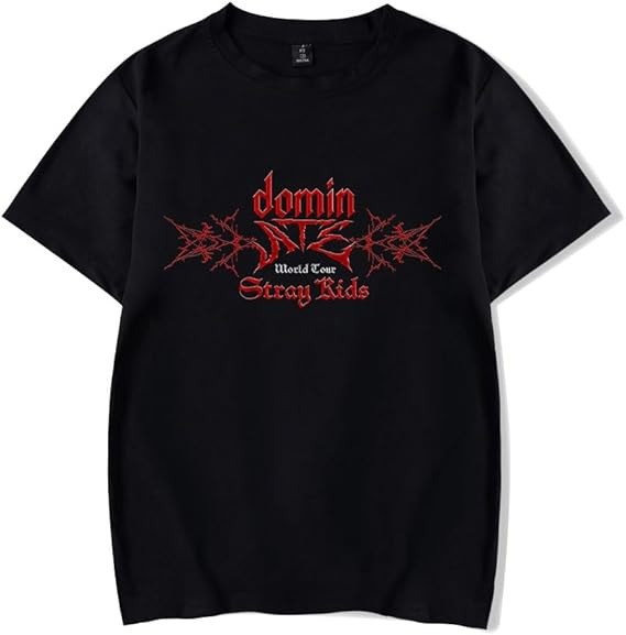 Stray Kids Tour Merch T-Shirt 2025 Stray Kids Dominate World Tour Merchandise Apparel