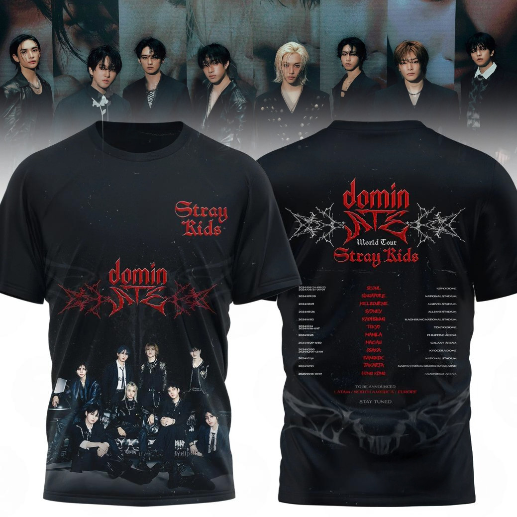 Stray Kids World Tour 2025 T-Shirt Stray Kids Concert Tour Merch Apparel Fan Gifts