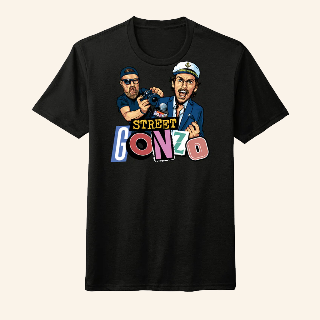 Street Gonzo Black T-Shirt Drinkin Bros Merch Gifts Ideas For Boyfriend