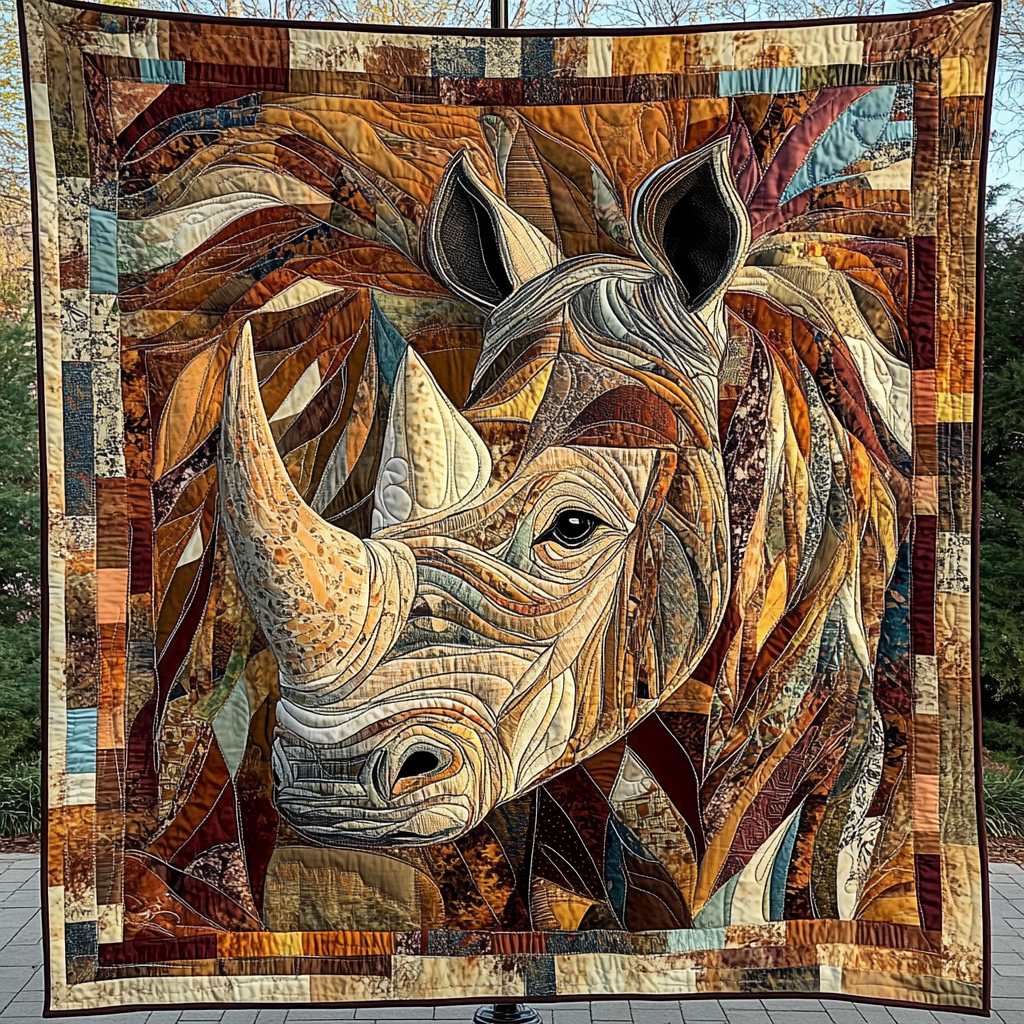 Strength of the Savannah Quilted Blanket Cute Animal Blanket