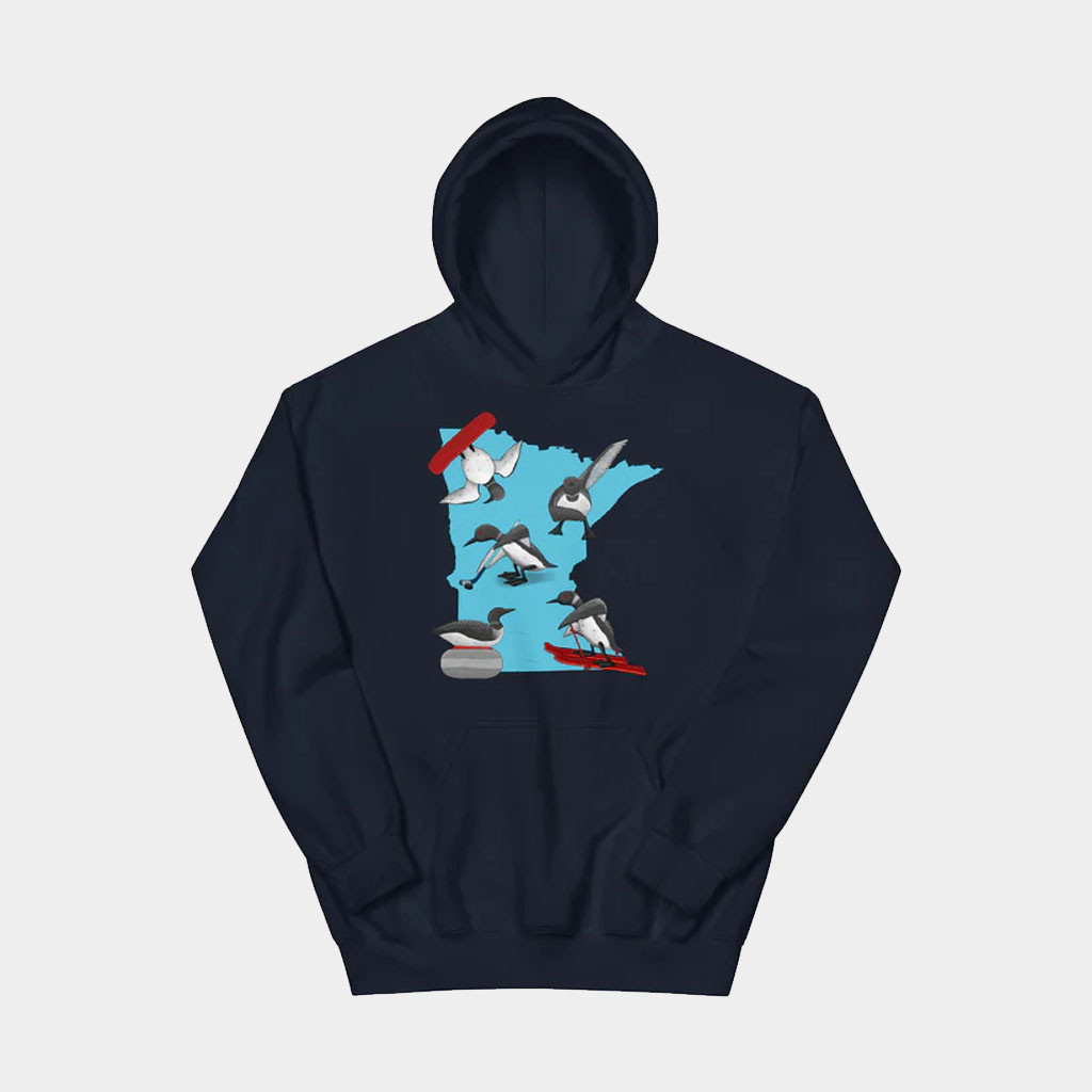 Strib Merch 2026 Minnesota Loon Winter Sports Hoodie Birthday Gift For Sister