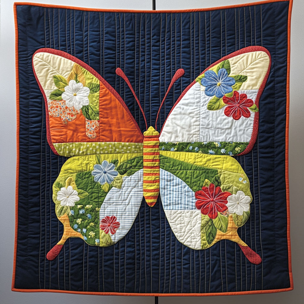 Striped Flutter Quilted Blanket Christmas Bedroom Decor Presents For Butterfly Lovers Women