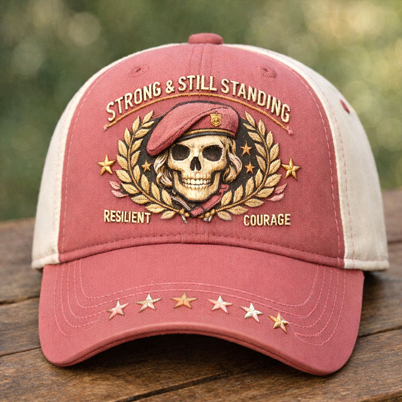 Strong And Still Standing Resilient Courage Hat Female Vet Baseball Cap