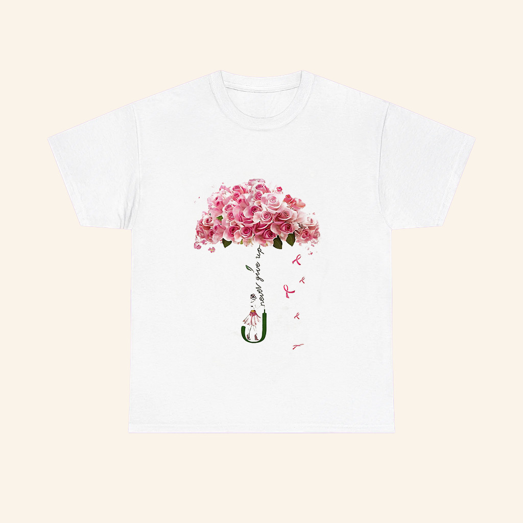 Strong Girl Flower T-Shirt Never Give Up Breast Cancer Shirt Gift For Cancer Survivor Woman Strong Girl Flower T-Shirt Never Give Up Breast Cancer Shirt Gift For Cancer Survivor Woman