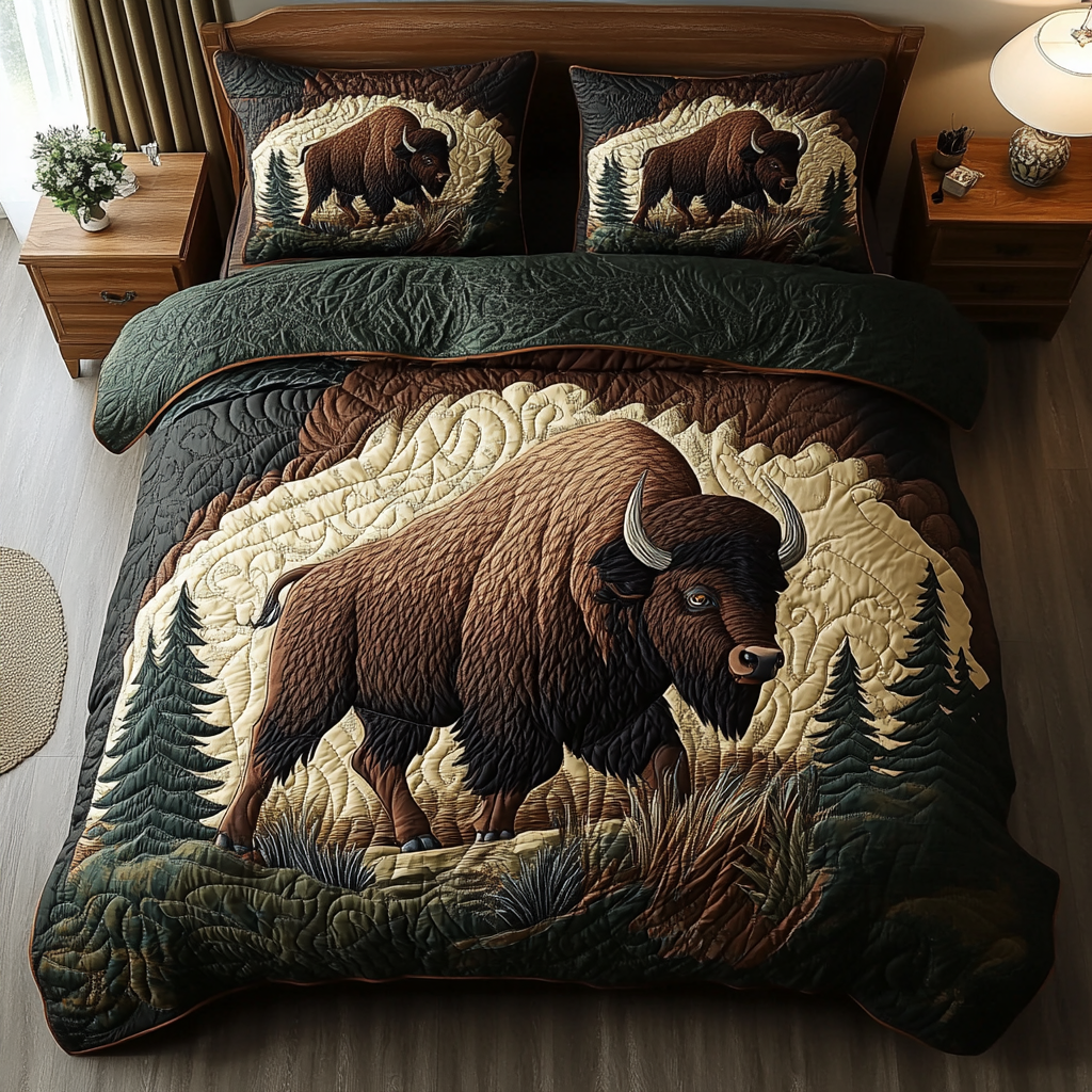 Strong Horizon Quilted Bedding Set Best Comforter Sets Best Bison Related Gifts