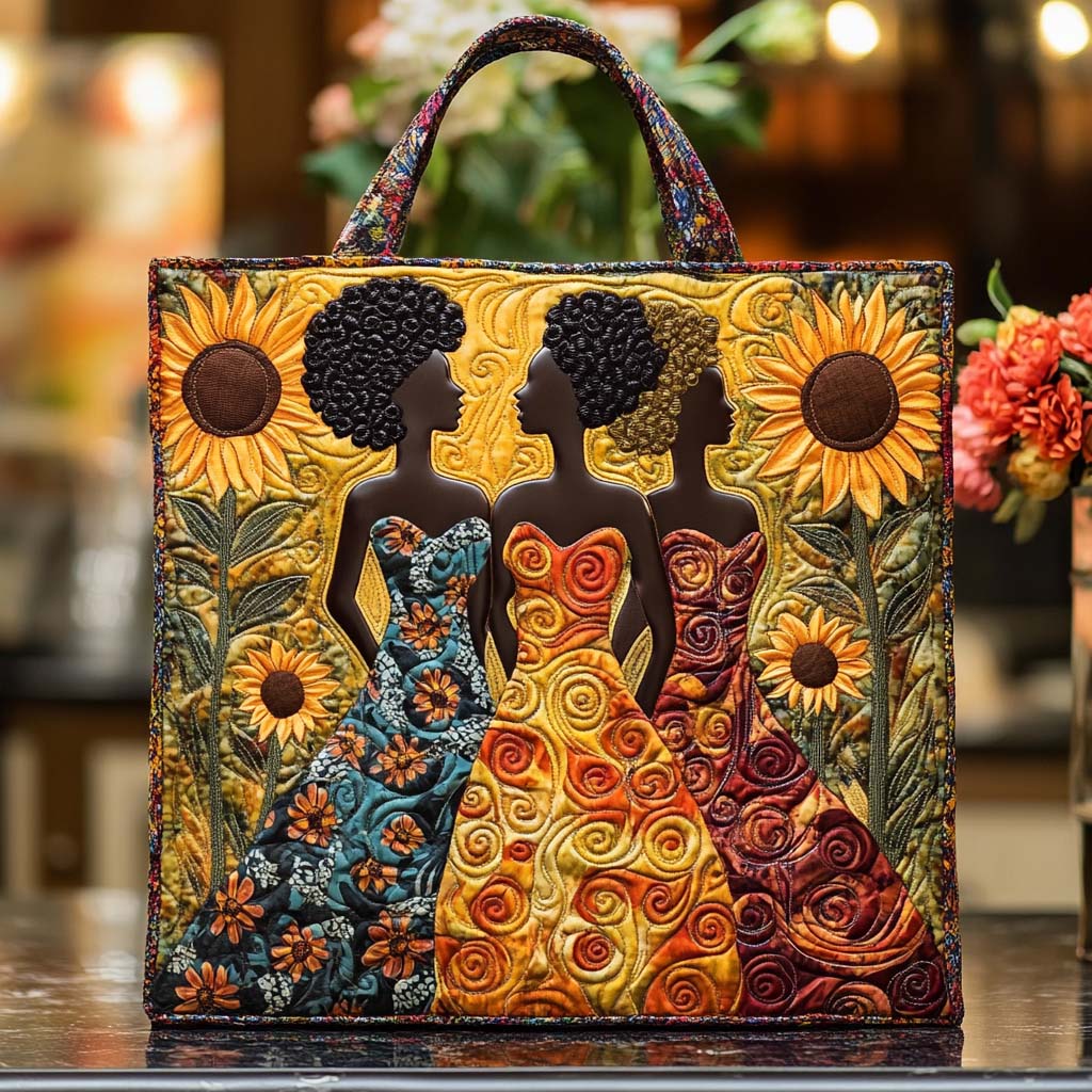 Strong Melanin Vibes Quilted Tote Bag Melanin African American Gifts Stuff