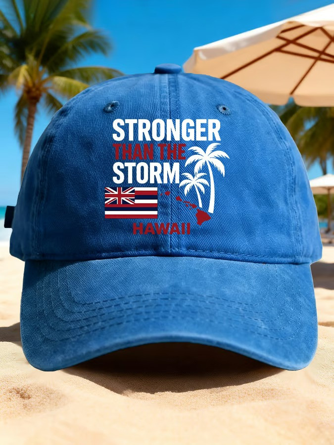 Stronger Than The Storm Baseball Hat Hawaii Strong Relief Gift For Supporters