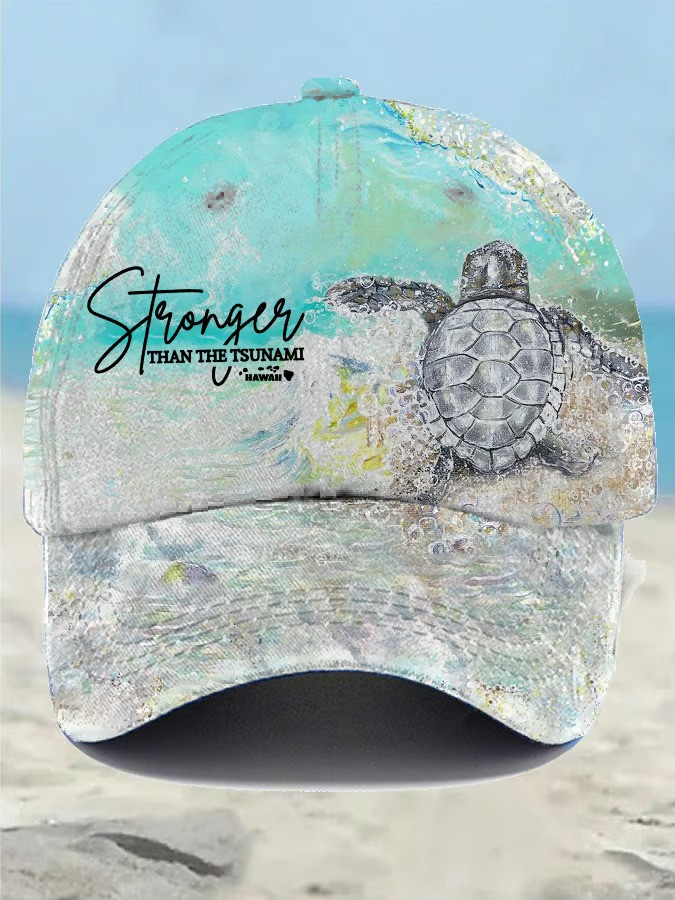 Stronger Than The Storm Baseball Hat Sea Turtle Relief Gift For Supporters