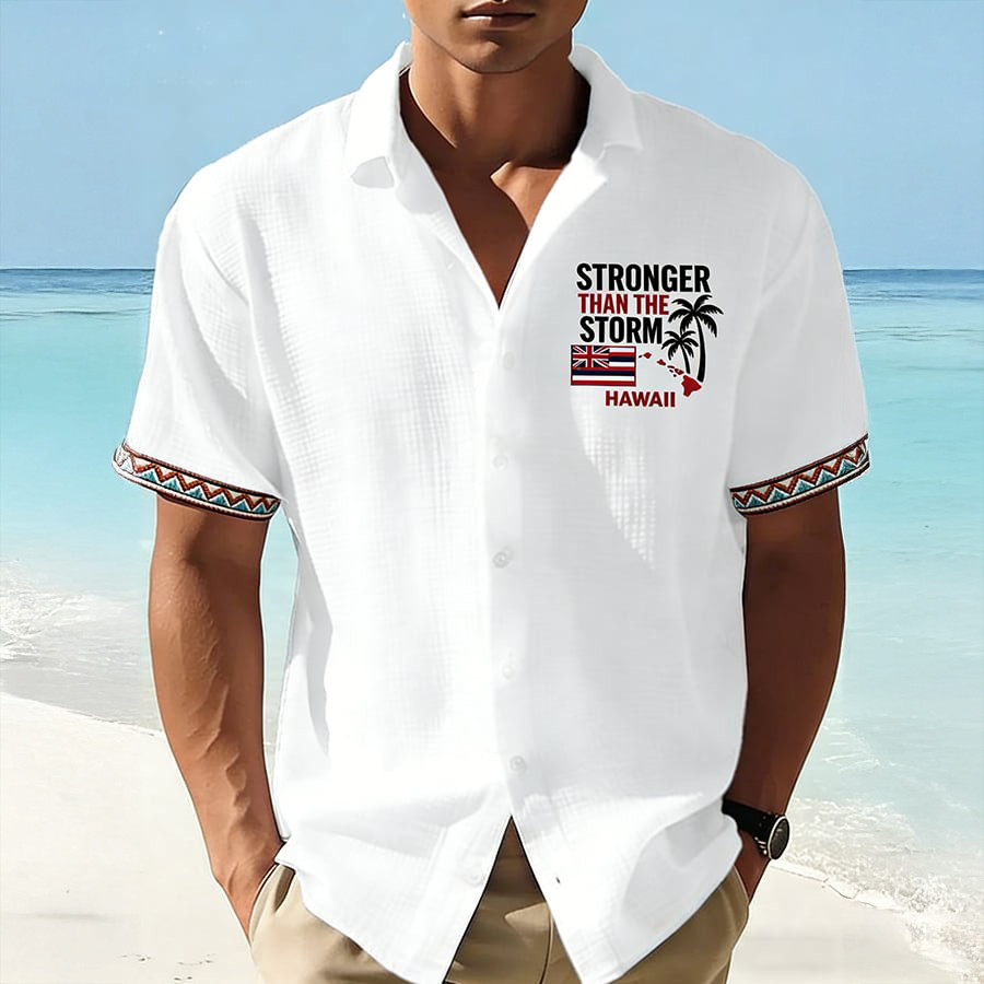 Stronger Than the Storm Button Up Shirt Galathreads Clothes Father's Day Gift