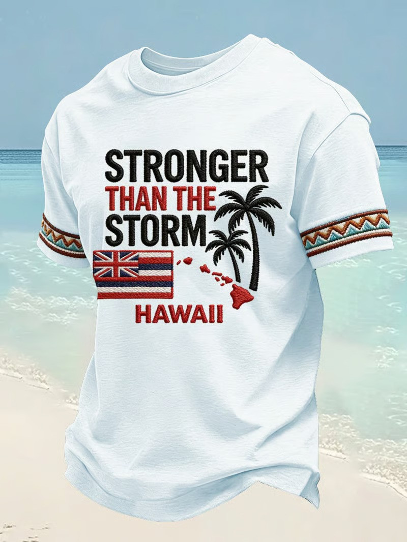 Stronger Than The Storm T-Shirt Hawaii Strong Relief Apparel Gift For Supporters