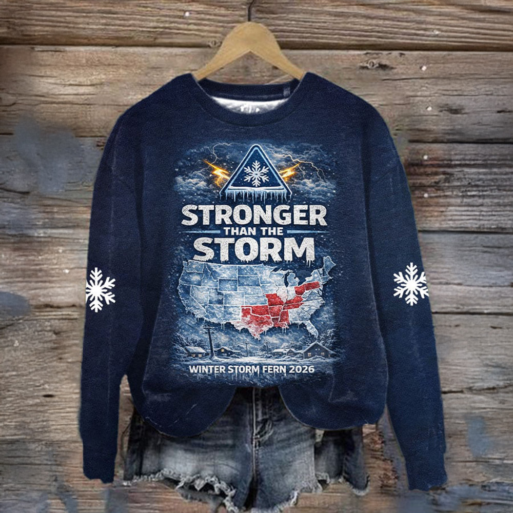 Stronger Than The Winter Storm Fern Sweatshirt Patriotic Minnesota Abolish ICE Clothing Line