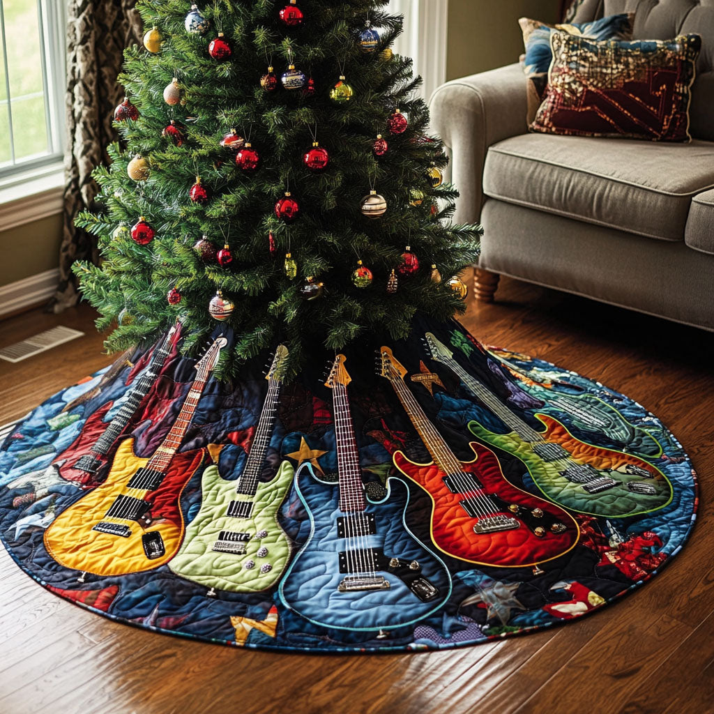 Strum Vision Quilted Christmas Tree Skirt Xmas Tree Base Cover Romantic Christmas Gifts For Wife