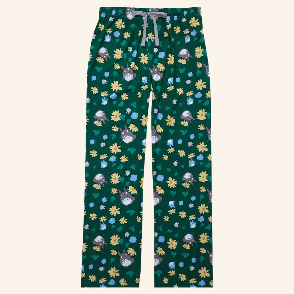 Studio Ghibli Merch My Neighbor Totoro Floral Pajama Pants Gifts Ideas For Daughters