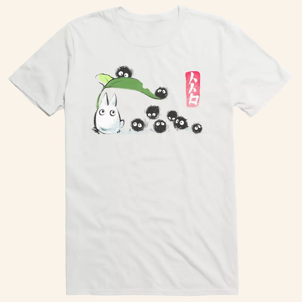 Studio Ghibli Merch My Neighbor Totoro Soot Sprites Follow Me T-Shirt Gifts For Her
