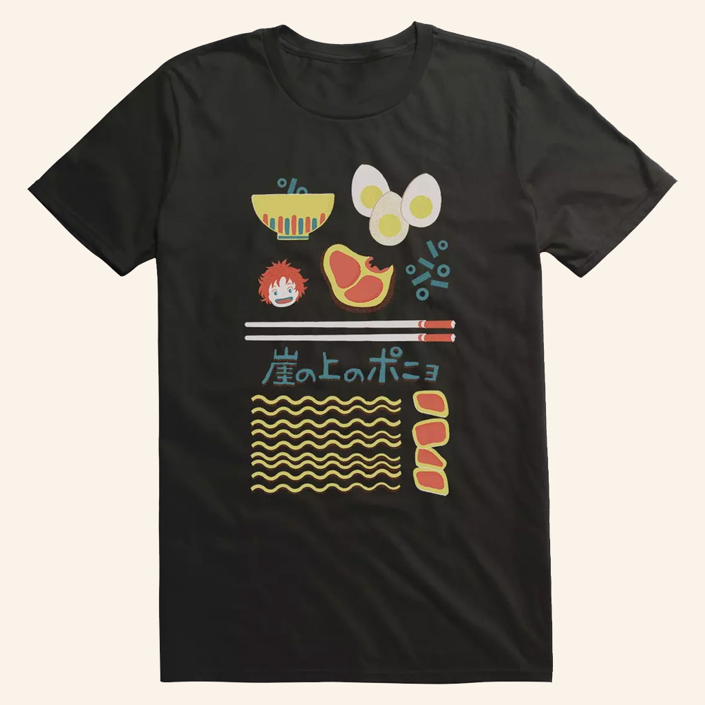 Studio Ghibli Merch Ponyo Ramen Essentials T-Shirt Birthday Gift For Anime Lovers