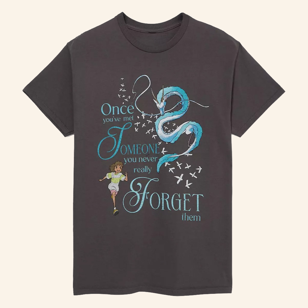Studio Ghibli Merch Spirited Away Haku And Chihiro Quote T-Shirt Cool Gifts For Anime Lovers