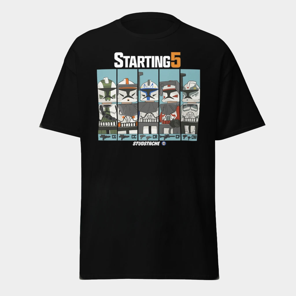 Studstache Merch Studstache Starting 5 T-Shirt Best Birthday Gift For Husband