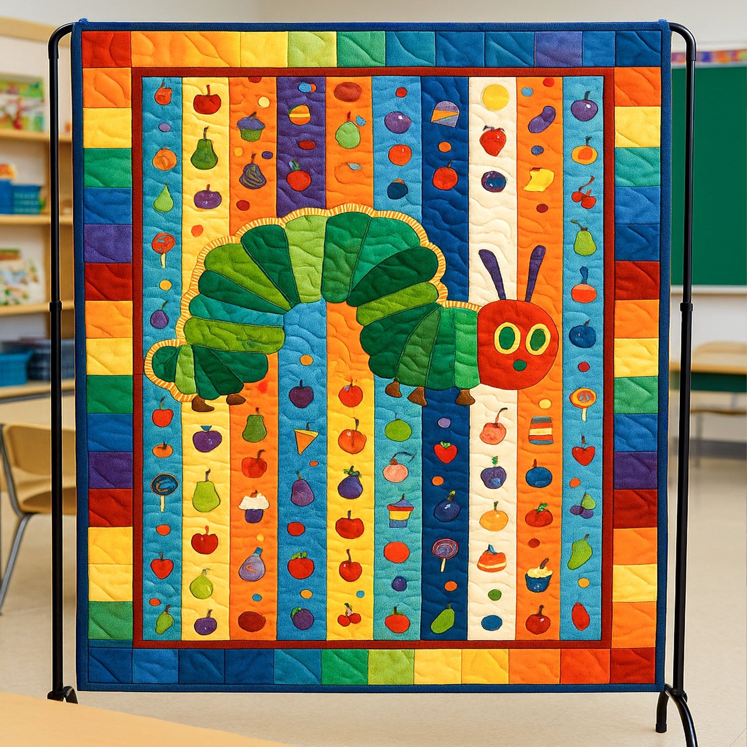 Study Time Stripes Quilted Blanket Best Throw Blanket Back To School Gifts For Kids